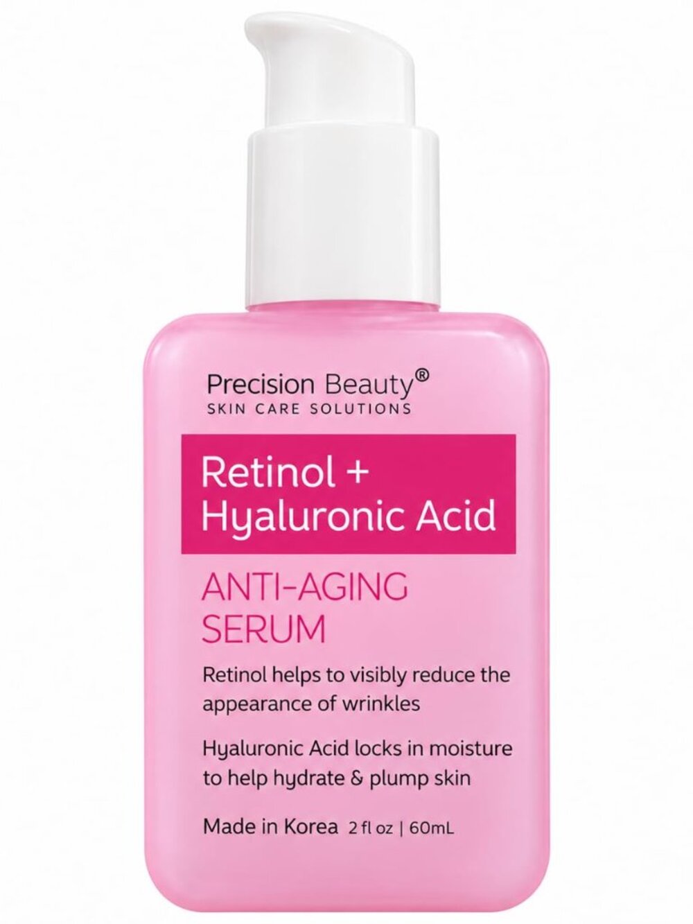 Precision Beauty Retinol + Hyaluronic Acid Anti-Aging Serum, 2 fl oz